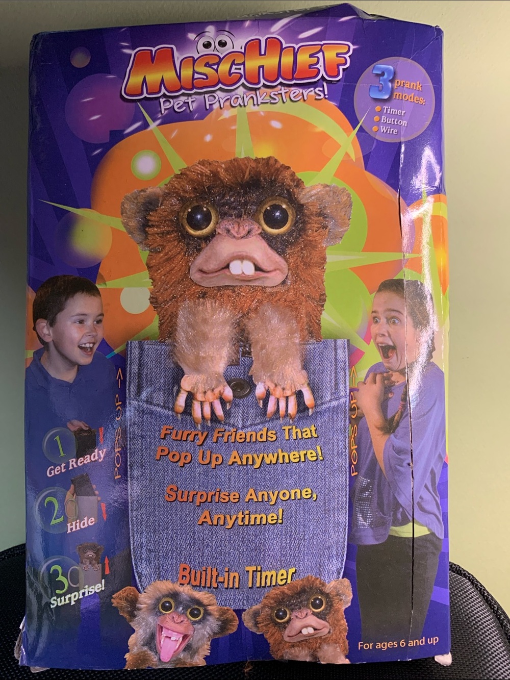 Pet Pranksters Brown Furry Pop-Up Toy